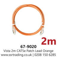 Vista 2m Cat5e Orange U/UTP PVC Patch Cable - 67-9020