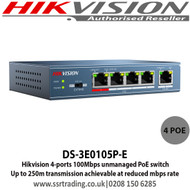 Hikvision DS-3E0105P-E 4 PoE Ports Switch