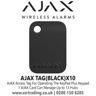 Ajax AJAX TAG(BLACK)X10 Access Tag for Operating The KeyPad Plus Keypad, Desfire protocol, 1 Ajax Card Can Manage up to 13 Hubs