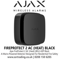 Ajax FireProtect 2 AC (Heat) (8EU) ASP Black, FireProtect 2 AC Is A Mains-Powered Detector Designed For Residential Fire Safety - Ajax FireProtect 2 AC (Heat) Black