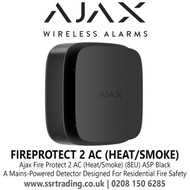 Ajax Fire Protect 2 AC (Heat/Smoke) (8EU) ASP Black - AJAX FIREPROTECT 2 AC (HEAT/SMOKE) BLACK