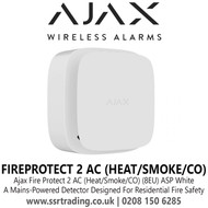 Ajax Fire Protect 2 AC (Heat/Smoke/CO) (8EU) ASP White - AJAX FIREPROTECT 2 AC (HEAT/SMOKE/CO) WHITE