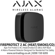 Ajax Fire Protect 2 AC (Heat/Smoke/CO) (8EU) ASP Black - AJAX FIREPROTECT 2 AC (HEAT/SMOKE/CO) BLACK