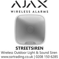 Ajax STREETSIREN - WHITE Wireless outdoor siren that notifies of danger using sound and light