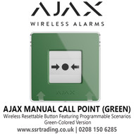 Ajax Wireless Resettable Button Featuring Programmable Scenarios, Green-Colored Version - Ajax Manual Call Point (Green)