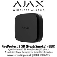 Ajax Wireless Fire Detector With Heat And Smoke Sensors Color in Black, Version With Sealed Batteries Giving 10 Years Of Operation Ajax FireProtect 2 SB (Heat/Smoke) (8EU)