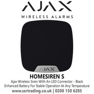 Ajax Wireless Siren With External LED Connector, Tamper-Resistant - HOMESIREN S BLACK