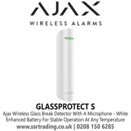 Ajax Wireless Glass Break Detector With A Microphone, Superior Edition, Up To 7 Years of Battery Life, Low Battery Notifications - GlassProtect S White