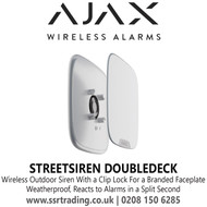Ajax Wireless Outdoor Siren With a Clip Lock For a Branded Faceplate, Weatherproof, Protected From Vandals - StreetSiren DoubleDeck