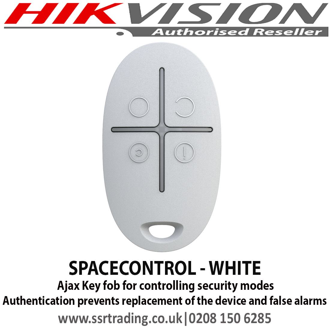 Ajax Key fob for controlling security modes SPACECONTROL WHITE