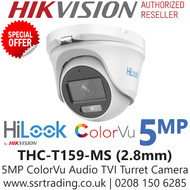 HiLook 3K ColorVu Audio Turret Camera - THC-T159-MS(2.8mm)