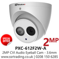 PRO 2MP 50m IR  CVI Audio Eyeball Camera - PXC-612F2W-A (3.6mm)