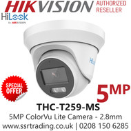 HiLook 5MP ColorVu Lite Turret Camera-THC-T259-MS (2.8mm)