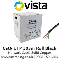 Network Cable Solid Copper 305M (Black) CAT6/UTP/305/DUCT/BLACK 