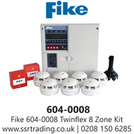 Fike 604-0008 Twin flex 8 Zone Kit - Fike Twin flex Pro Range Of Two Wire Fire Alarm System Equipment - 1 x Fike Twinflex 8 Zone Panel 7 x Twinflex Multipoint Detector with Sounder 2 x Twinflex Manual Call Point 1 x Head Removal Tool-