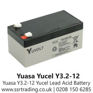 Yuasa Yucel 12v 3.2Ah Lead Acid Battery (Y3.2-12)