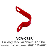 Ventcroft Fire Accy Back Box 7mm P Clip Red (50x) (VCA-C7SR)