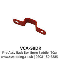 Ventcroft Fire Accy Back Box 8mm Saddle Red (50x) - (VCA-S8DR)