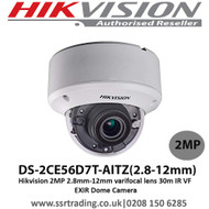 Hikvision DS-2CE56D7T-AITZ 2MP 2.8mm-12mm varifocal lens 30m IR VF  EXIR Dome Camera