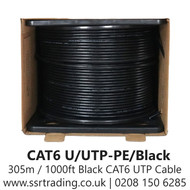 305m / 1000ft Black CAT6 UTP Cable - CAT6 U/UTP-PE/Black