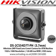 Hikvision DS-2CS54D7T-PH Covert Camera 2MP 3.7mm fixed lens TVI CCTV - Applicable for ATM machine 