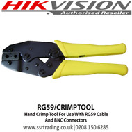 Hand crimp tool for use with RG59 cable and BNC connectors - (RG59/CRIMPTOOL)