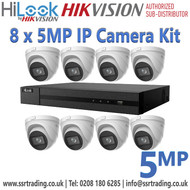 HiLook 8-Ch IP PoE Video Recorder Kit with 8 x IP Turret Cameras - HiLook NVR Kit - HiLook NVR Surveillance System Kit - HiLook by Hikvision 8Ch NVR Surveillance System Kit with 8 x IP Bullet Camera 