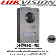 Hikvision DS-KV8103-IME2 2-Wire Door Station with 2MP HD Colorful 155° Fisheye Camera, two-wire digital villa door station