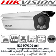 Hikvision iDS-TCV300-A6I Highly Performance ANPR Camera, HD resolution, Integrated IR, Dedicated camera for ANPR, Built-in ANPR engine, equipped with deep learning algorithm,  Multiple detection and recognition
