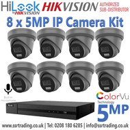 8Ch HiLook NVR Security System Kit - PoE Security Camera System - 8 x IP Camera System Kit - HiLook NVR Kit with IP Camera - 8Ch Hybrid NVR System Kit - IP Camera Kit - HiLook 8Ch NVR Kit 8 x IP Turret Cameras - 8Ch NVR Security System Kit