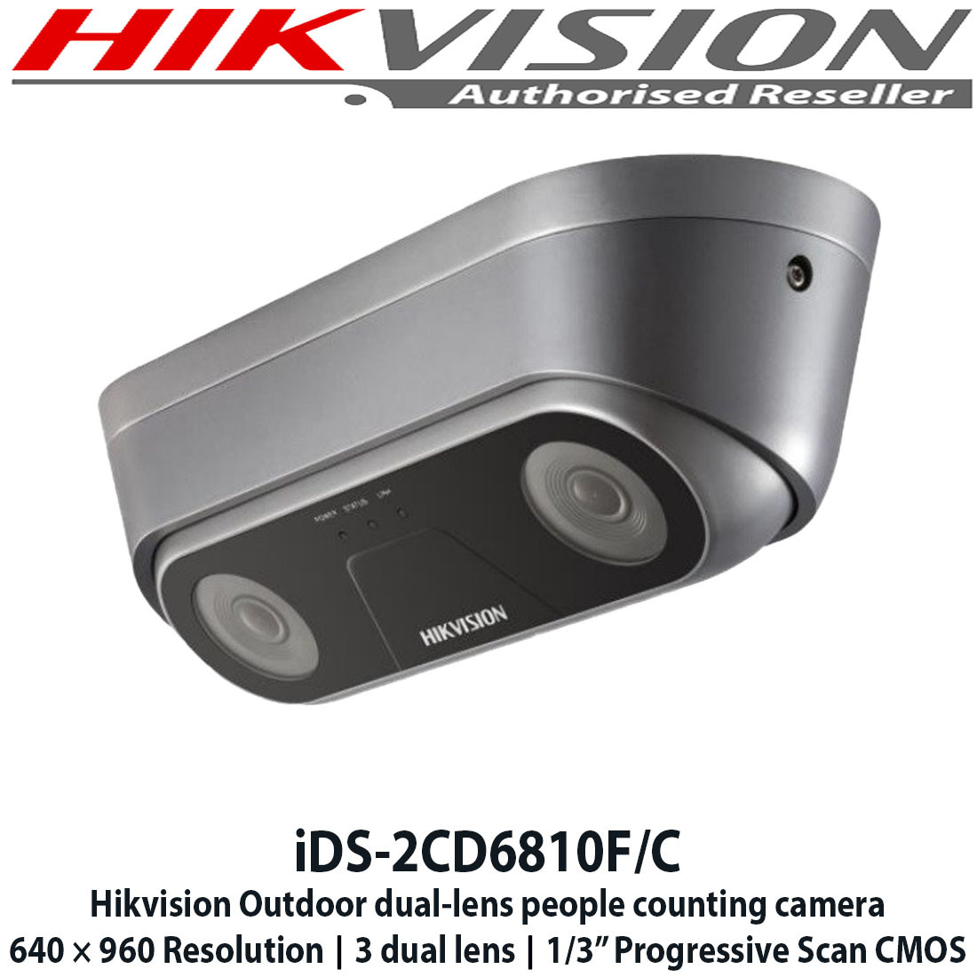 Hikvision iDS2CD6810FIV/C Outdoor DualLens People Counting Camera, 1
