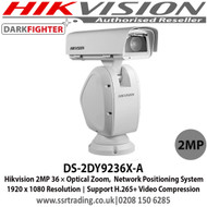 Hikvision DS-2DY9236X-A 2MP 36× optical zoom, 16×digital zoom Network Positioning System, 1/1.9" progressive scan CMOS, Up to 1920 × 1080 resolution, 120dB WDR, 3D DNR, HLC, BLC, Smart IR, Support H.265+/H.265 video compression