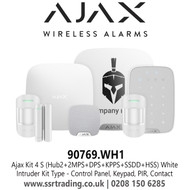Ajax 90769.WH1 Kit 4 S (Hub2+2MPS+DPS+KPPS+SSDD+HSS) White