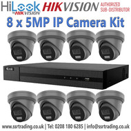 Hiklook Latest Hybrid Network Video Recorder (NVR) System Kit - IP Camera Kit - HiLook 8Ch NVR Kit 8 x IP Turret Cameras - NVR Kit - HiLook 8Ch NVR Kit - HiLook IP Camera System Kit - HiLook Latest 8Ch NVR System Kit - IP Camera System Kit