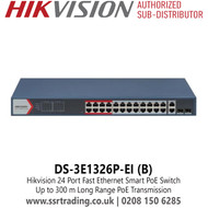 Hikvision 24 Port Fast Ethernet Smart POE Switch - DS-3E1326P-EI(B)