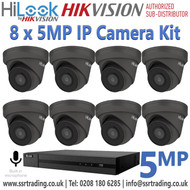 8 Channel HiLook PoE Camera Kit - Latest Hybrid NVR Kit with 5MP IP Cameras - IP Camera Kit - HiLook 8 Channel NVR Kit - 8Ch Hybrid NVR Kit - Latest 8Ch Hilook NVR System Kit - 8Ch Plug & Play Setup NVR Kit, Hilook 8Ch NVR Kit with IP Cameras
