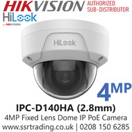 IPC-D140HA (2.8mm) HiLook 4MP Dome Network PoE Camera – IP67, IK10, PoE, Human & Vehicle Detection 