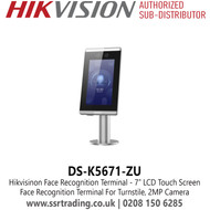 Hikvision DS-K5671-ZU Face Recognition Terminal – 7" Touchscreen, Turnstile Integration, IP65