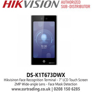 Hikvision DS-K1T673DWX Face Recognition Terminal – 7" Touchscreen, Multi-Card Reader, Mask Detection