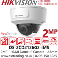 Hikvision 2MP HDMI AcuSense Dome IP Camera - DS-2CD2126G2-IMS (2.8mm)