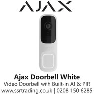 Ajax Doorbell White Video Doorbell with Built-in AI and PIR Sensor - 66390.125.WH1