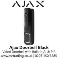 Ajax Doorbell Black ASP Video Doorbell with Built-in AI and PIR Sensor - 66391.125.BL1