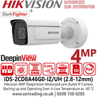 iDS-2CD8A46G0-IZ/UH (2.8-12mm) Hikvision 4MP DeepinView Ultra Low Temperature Bullet IP PoE Camera with AI Analytics 