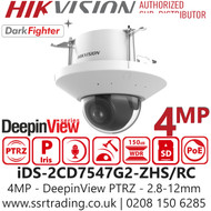 Hikvision 4MP DarkfighterS DeepinView PTRZ IP Dome Camera - iDS-2CD7547G2-ZHS/RC (2.8-12mm)