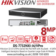 Hikvision DS-7732NXI-I4/VPro 32Ch No PoE I/VPro Series NVR with AcuSeek - 4 SATA Interfaces 