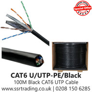100M Black CAT6 UTP Cable CAT6 U/UTP-PE/Black/100Mtr