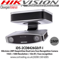 Hikvision iDS-2CD8426G0/F-I DeepinView Dual-Lens Face Recognition Camera, IR range up to 10 m, 120dB WDR, H.265+, H.265, Face recognition Camera