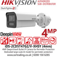 Hikvision iDS-2CD5T47G2/V-XHSY (4mm) 4MP DeepinViewX Bullet IP Network Camera for Perimeter Protection