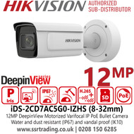 Hikvision 12MP DeepinView PoE Bullet Camera with Water and Dust Resistant (IP67) and Vandal Proof (IK10), High Quality Imaging with 12MP Resolution - iDS-2CD7AC5G0-IZHS (8-32mm) 