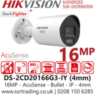 Hikvision 16MP Acusense Bullet Network Camera - DS-2CD20166G3-IY (4mm)